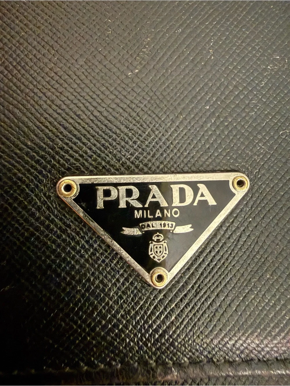 Authenticated Prada Black Saffiano Leather Continental Long Wallet 7”